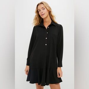TUCKERNUCK CALLAHAN SHIRT DRESS BLACK SIZE LARGE